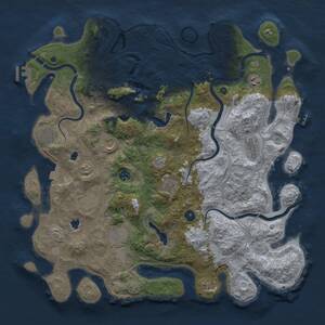 Thumbnail Rust Map: Procedural Map, Size: 4500, Seed: 648321288, 16 Monuments