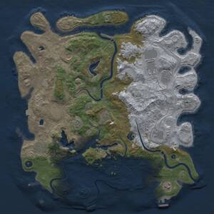 Thumbnail Rust Map: Procedural Map, Size: 4500, Seed: 265527576, 17 Monuments