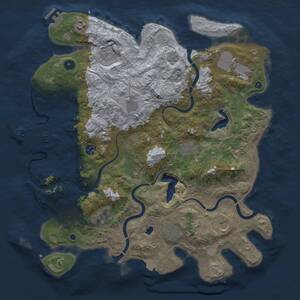 Thumbnail Rust Map: Procedural Map, Size: 4250, Seed: 1672447716, 16 Monuments