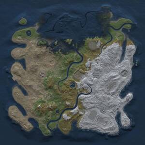 Thumbnail Rust Map: Procedural Map, Size: 3957, Seed: 1644486421, 15 Monuments