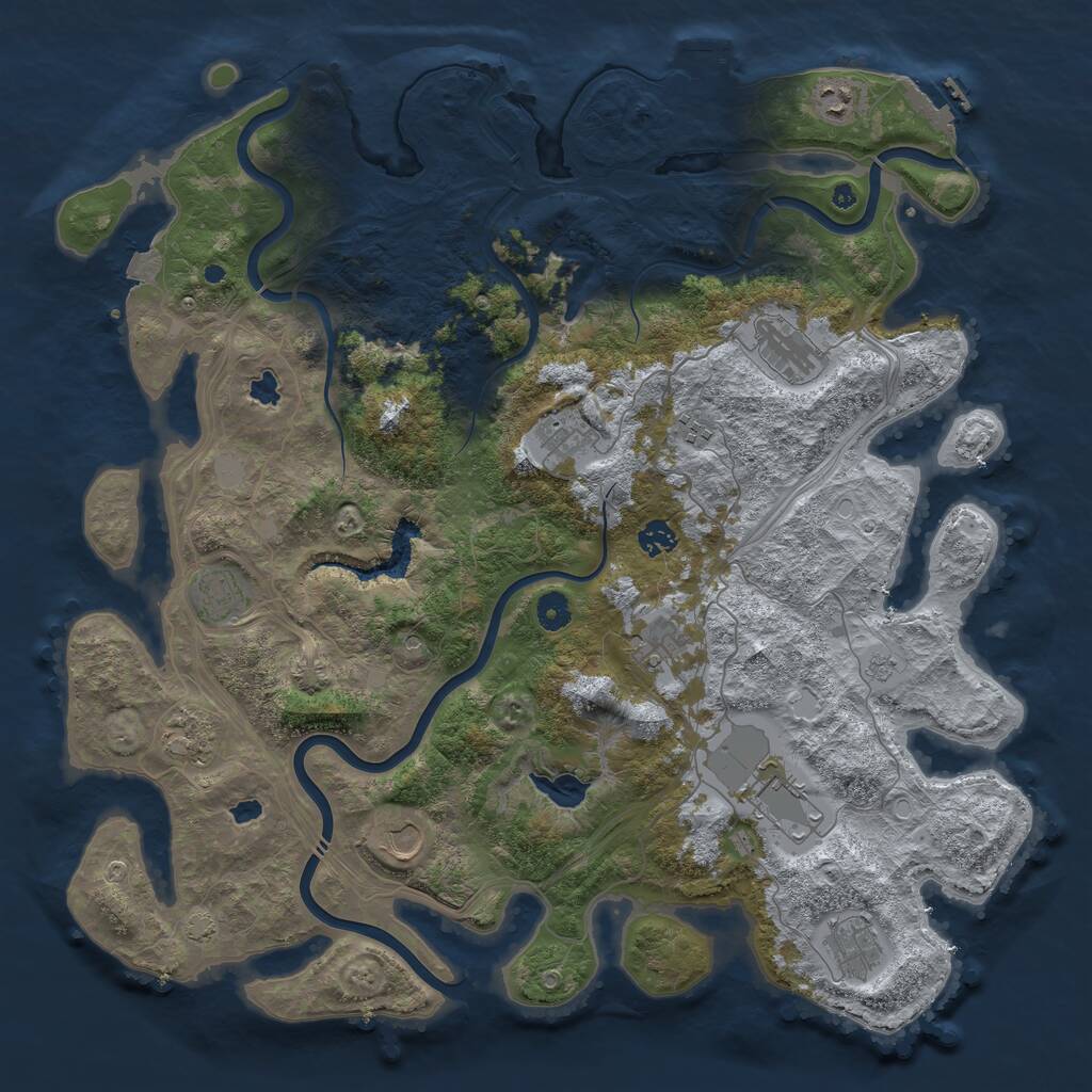 Rust Map: Procedural Map, Size: 4500, Seed: 20251204, 17 Monuments