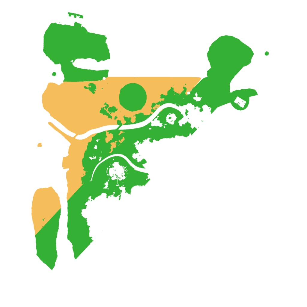 Biome Rust Map: Procedural Map, Size: 3000, Seed: 121121823