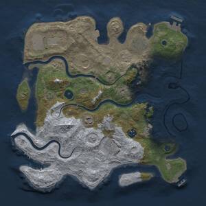 Thumbnail Rust Map: Procedural Map, Size: 3500, Seed: 800366307, 13 Monuments
