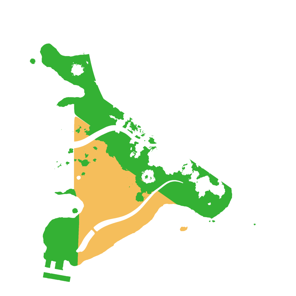 Biome Rust Map: Procedural Map, Size: 2200, Seed: 85095257