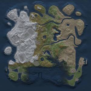 Thumbnail Rust Map: Procedural Map, Size: 4000, Seed: 153322294, 15 Monuments