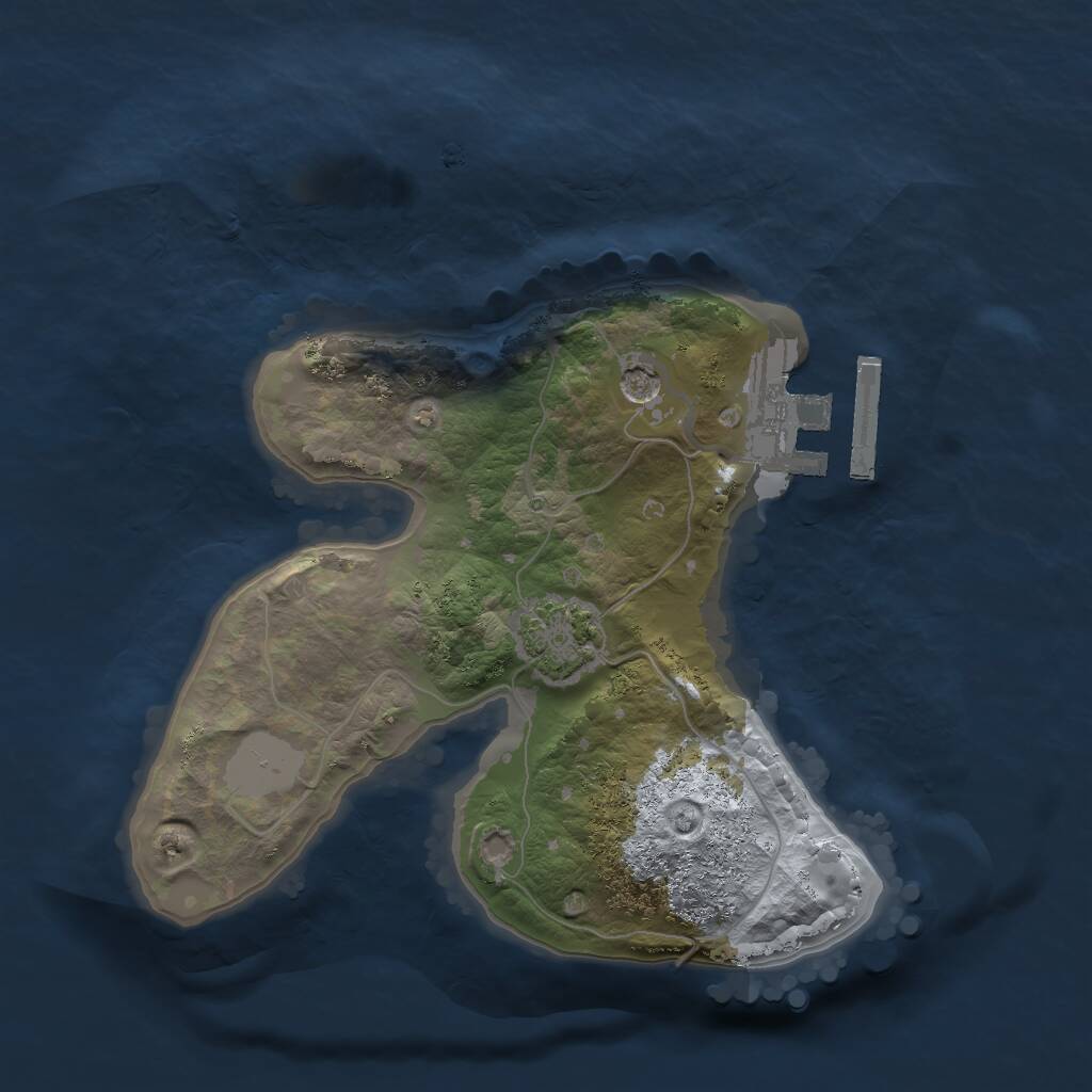 Rust Map: Procedural Map, Size: 1800, Seed: 267017509, 4 Monuments