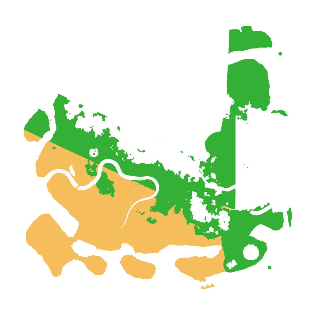 Biome Rust Map: Procedural Map, Size: 3500, Seed: 517167396