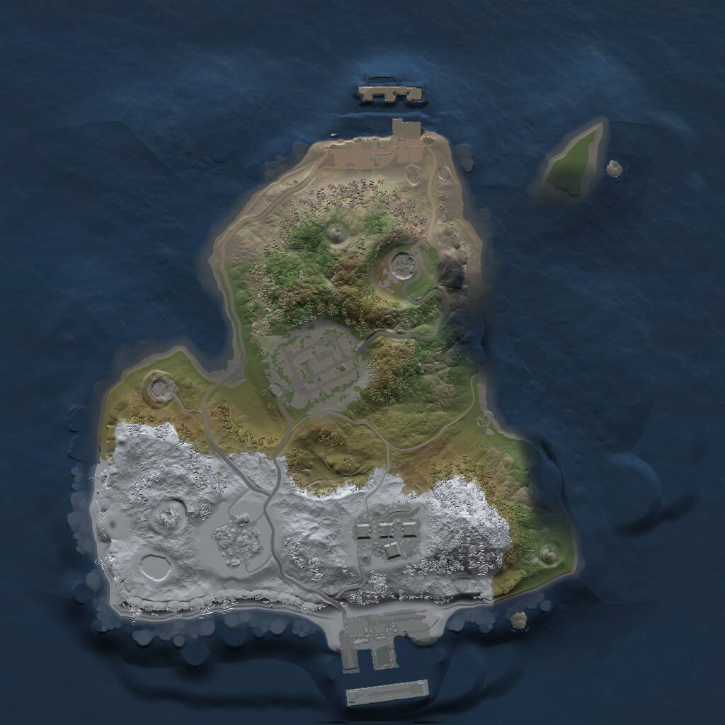 Rust Map: Procedural Map, Size: 1775, Seed: 1356923124, 7 Monuments
