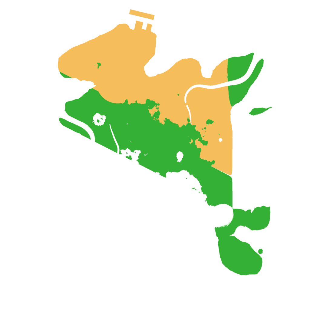 Biome Rust Map: Procedural Map, Size: 2500, Seed: 2079856696