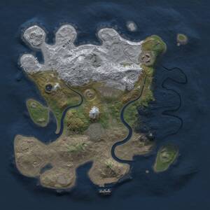 Thumbnail Rust Map: Procedural Map, Size: 3000, Seed: 78844, 8 Monuments