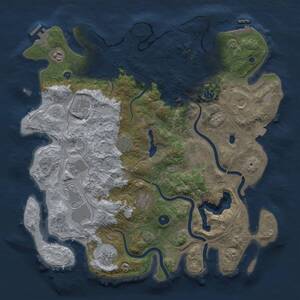 Thumbnail Rust Map: Procedural Map, Size: 4250, Seed: 1387812836, 17 Monuments