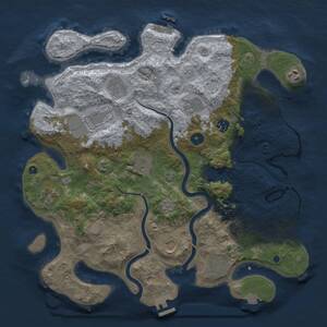 Thumbnail Rust Map: Procedural Map, Size: 3850, Seed: 2597845, 16 Monuments