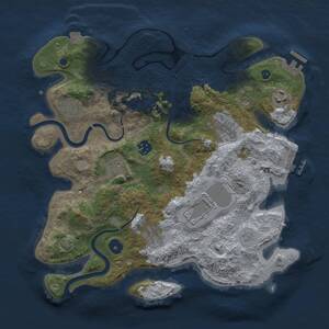 Thumbnail Rust Map: Procedural Map, Size: 3500, Seed: 503320817, 14 Monuments