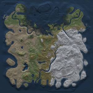 Thumbnail Rust Map: Procedural Map, Size: 4800, Seed: 981611, 17 Monuments