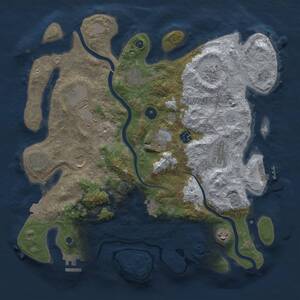 Thumbnail Rust Map: Procedural Map, Size: 3800, Seed: 6586212, 17 Monuments