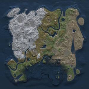 Thumbnail Rust Map: Procedural Map, Size: 4000, Seed: 752396313, 16 Monuments