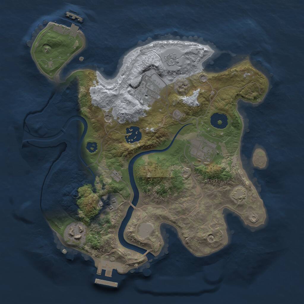 Rust Map: Procedural Map, Size: 2700, Seed: 1765195283, 11 Monuments