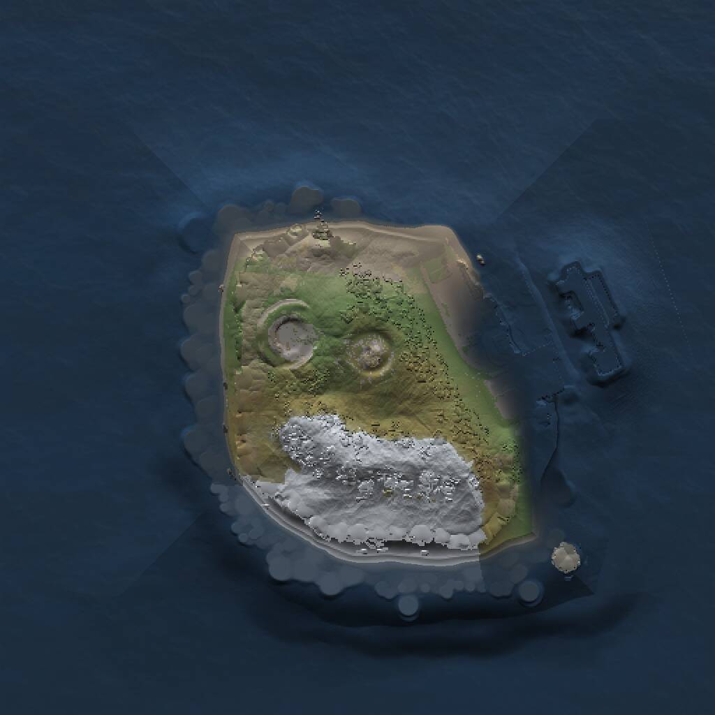 Rust Map: Procedural Map, Size: 1000, Seed: 347545723, 2 Monuments