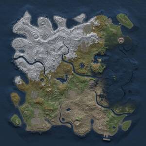 Thumbnail Rust Map: Procedural Map, Size: 4250, Seed: 211655542, 16 Monuments