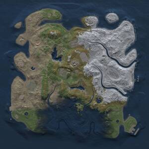 Thumbnail Rust Map: Procedural Map, Size: 4000, Seed: 3593641, 16 Monuments