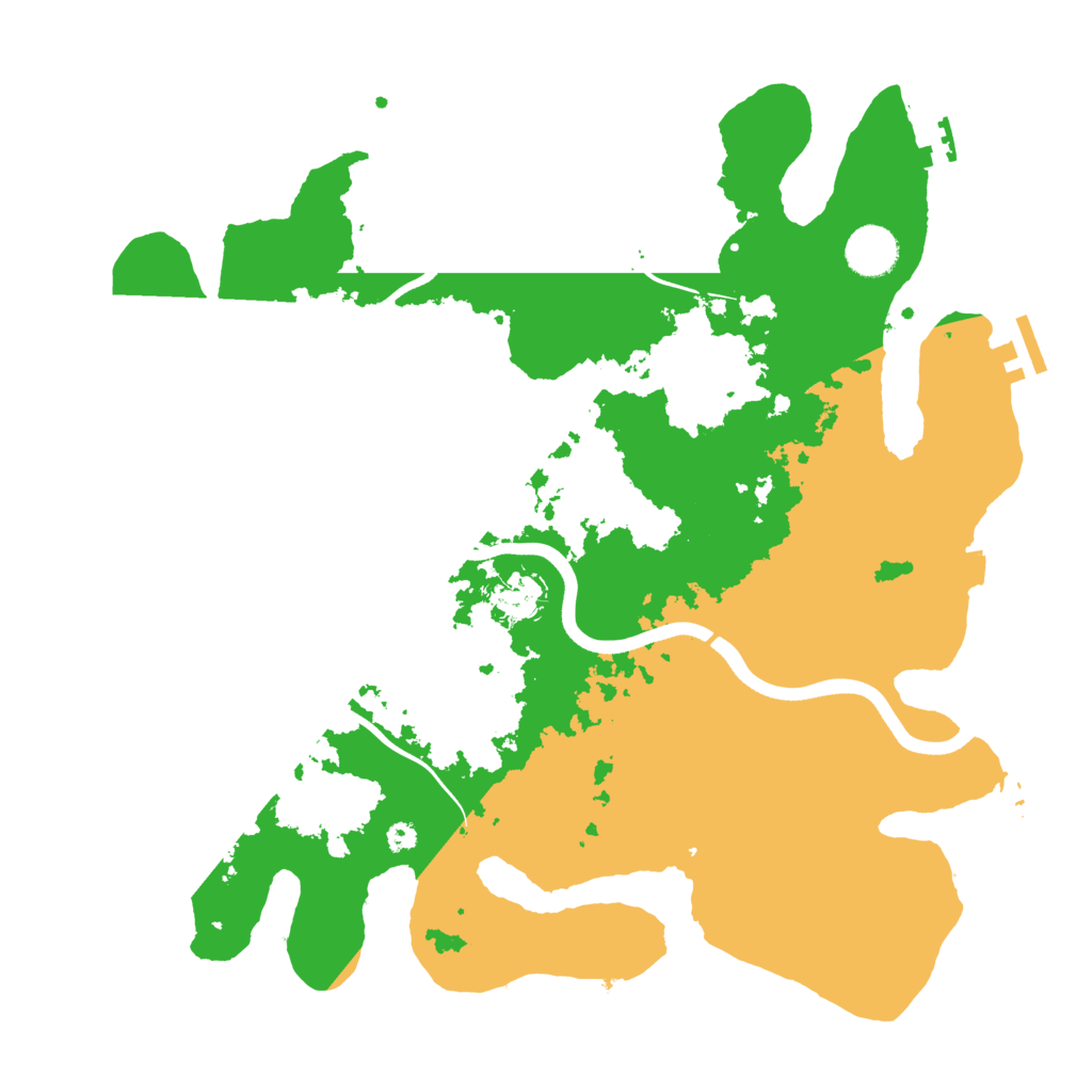 Biome Rust Map: Procedural Map, Size: 3700, Seed: 254209379