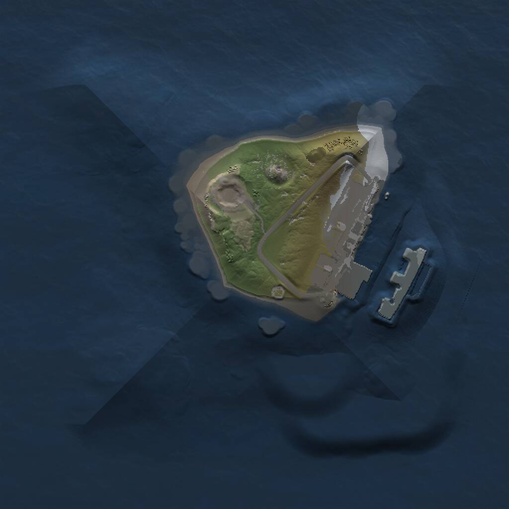 Rust Map: Procedural Map, Size: 1000, Seed: 8592197, 2 Monuments