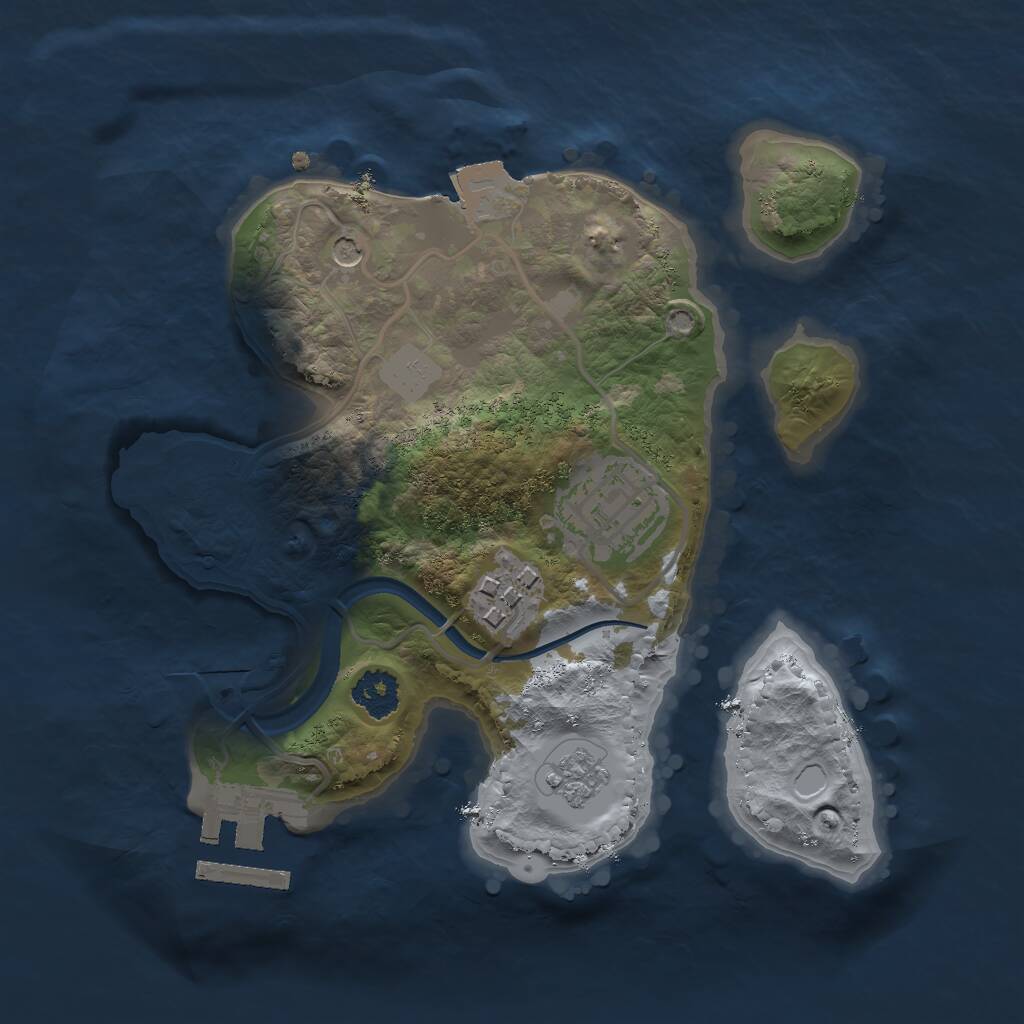 Rust Map: Procedural Map, Size: 2200, Seed: 67521, 6 Monuments