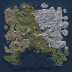 Thumbnail Rust Map: Procedural Map, Size: 5396, Seed: 490, 16 Monuments