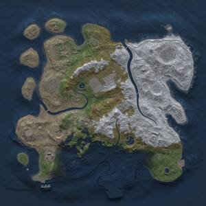 Thumbnail Rust Map: Procedural Map, Size: 3500, Seed: 826559076, 14 Monuments