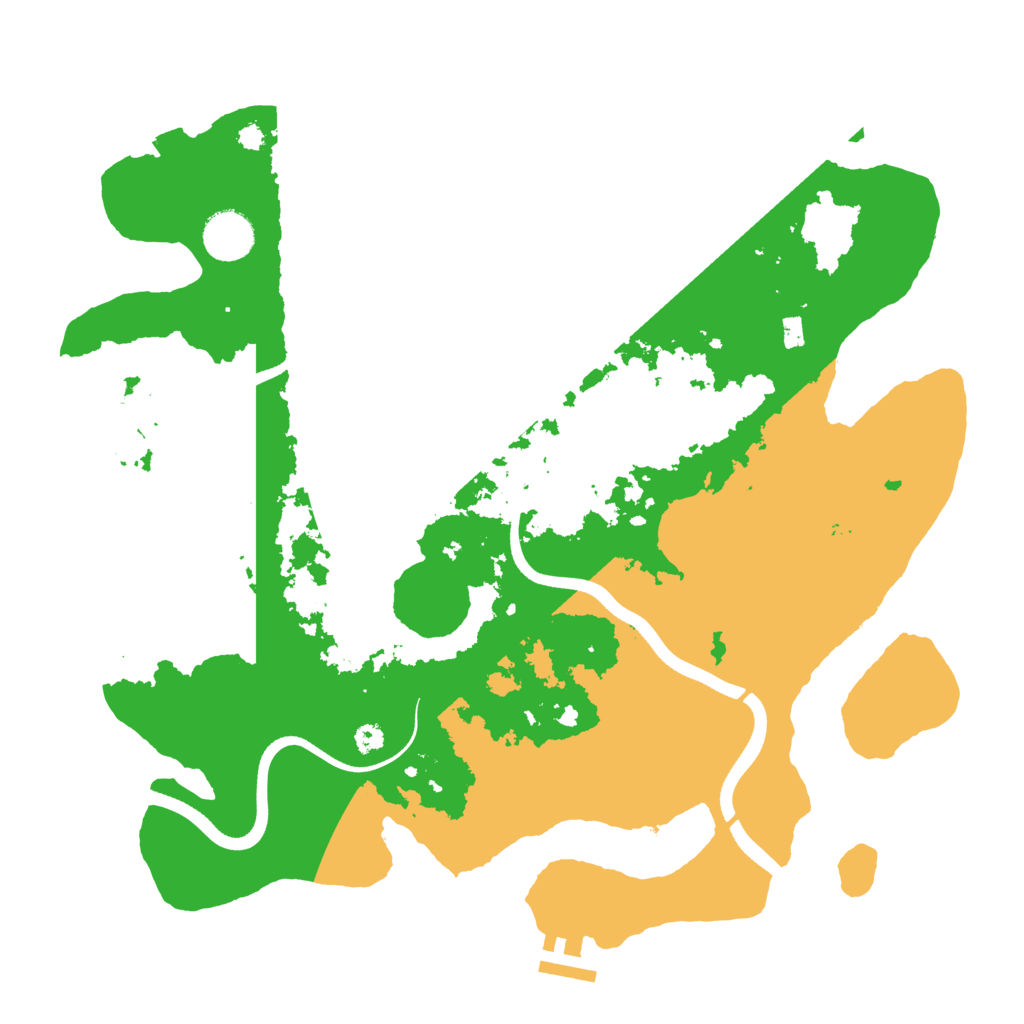 Biome Rust Map: Procedural Map, Size: 3600, Seed: 1319681684