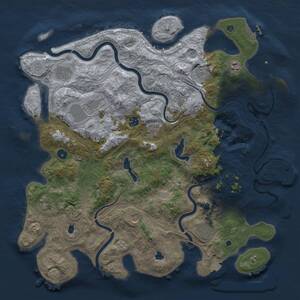 Thumbnail Rust Map: Procedural Map, Size: 4500, Seed: 193473310, 16 Monuments