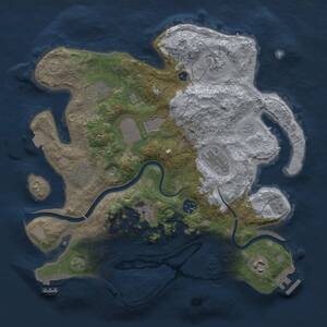 Thumbnail Rust Map: Procedural Map, Size: 3500, Seed: 468584161, 15 Monuments