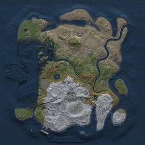 Thumbnail Rust Map: Procedural Map, Size: 3500, Seed: 45283, 13 Monuments