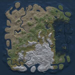 Thumbnail Rust Map: Procedural Map, Size: 5500, Seed: 1207242384, 17 Monuments