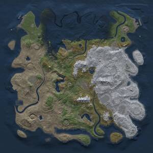 Thumbnail Rust Map: Procedural Map, Size: 4500, Seed: 698789, 15 Monuments