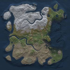 Thumbnail Rust Map: Procedural Map, Size: 3650, Seed: 324945783, 14 Monuments