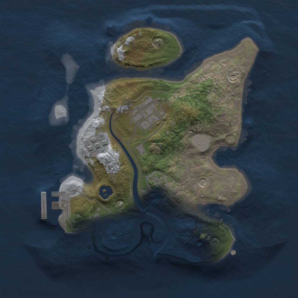 Rust Map: Procedural Map, Size: 2200, Seed: 574553562, 6 Monuments