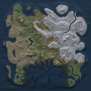 Thumbnail Rust Map: Procedural Map, Size: 4400, Seed: 40483340, 16 Monuments