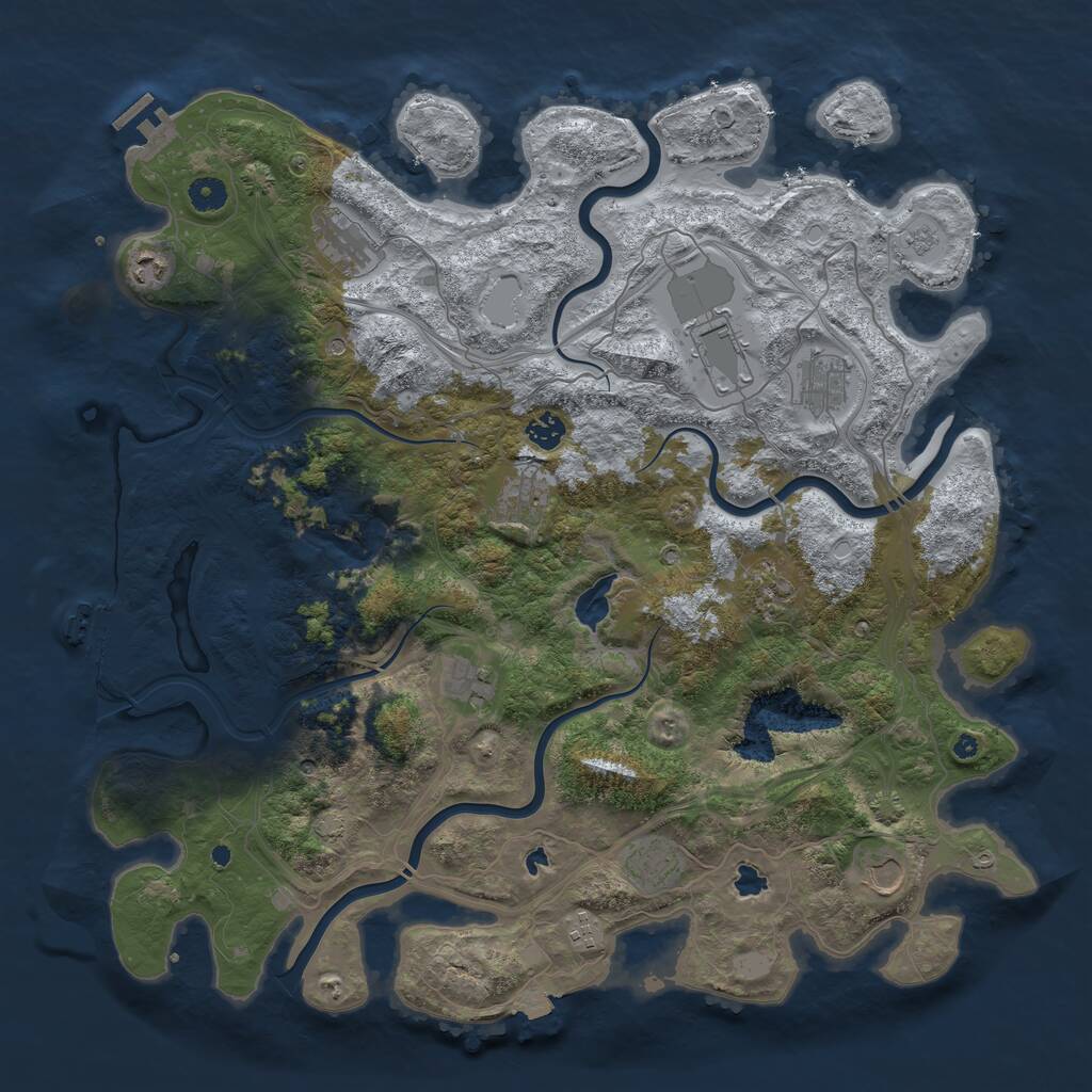 Rust Map: Procedural Map, Size: 4500, Seed: 152904, 17 Monuments