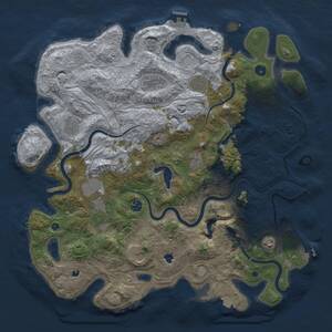 Thumbnail Rust Map: Procedural Map, Size: 4500, Seed: 1336931, 16 Monuments