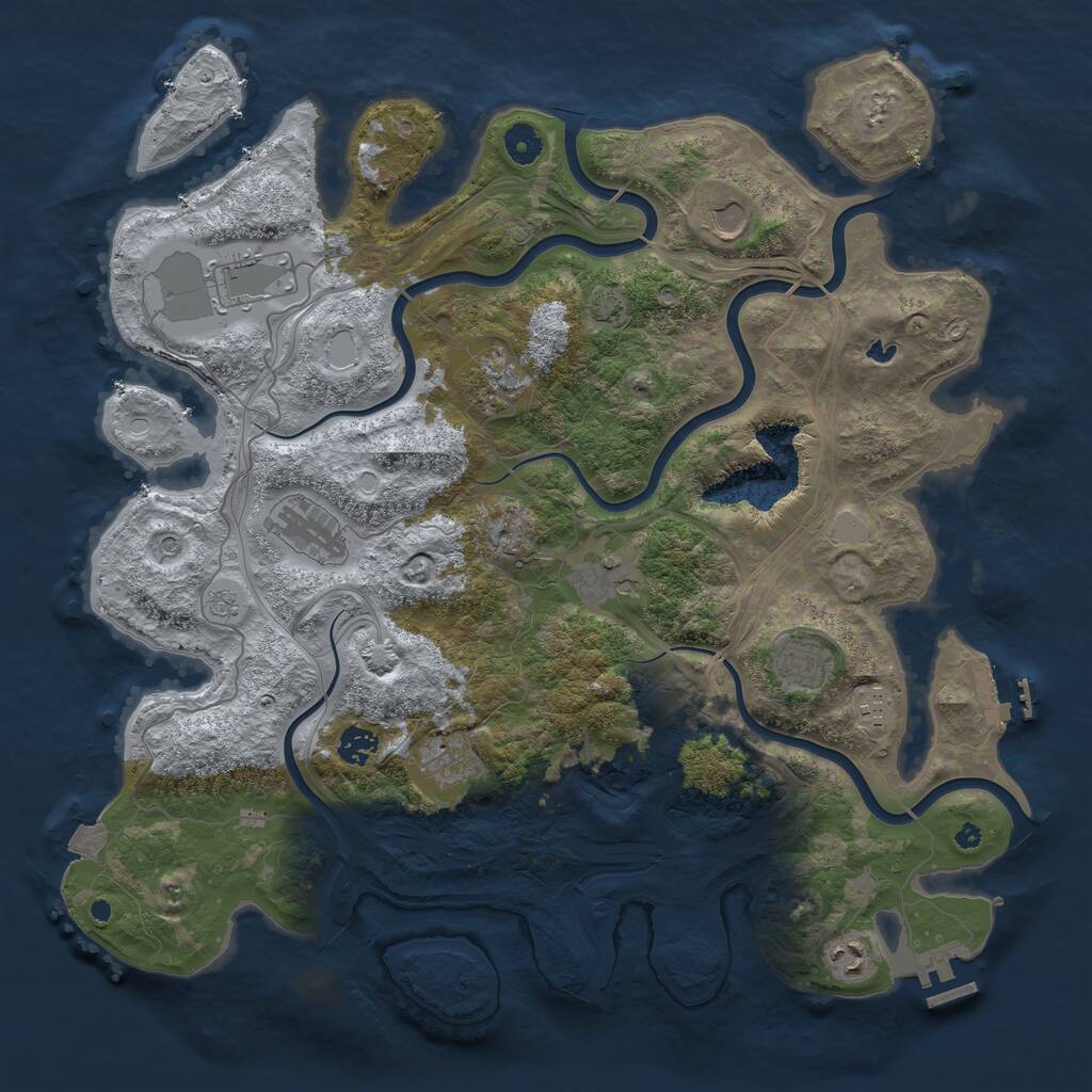 Rust Map: Procedural Map, Size: 4250, Seed: 1514523313, 16 Monuments