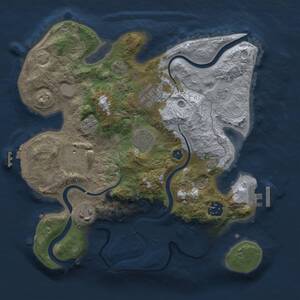 Thumbnail Rust Map: Procedural Map, Size: 3000, Seed: 2048655162, 12 Monuments