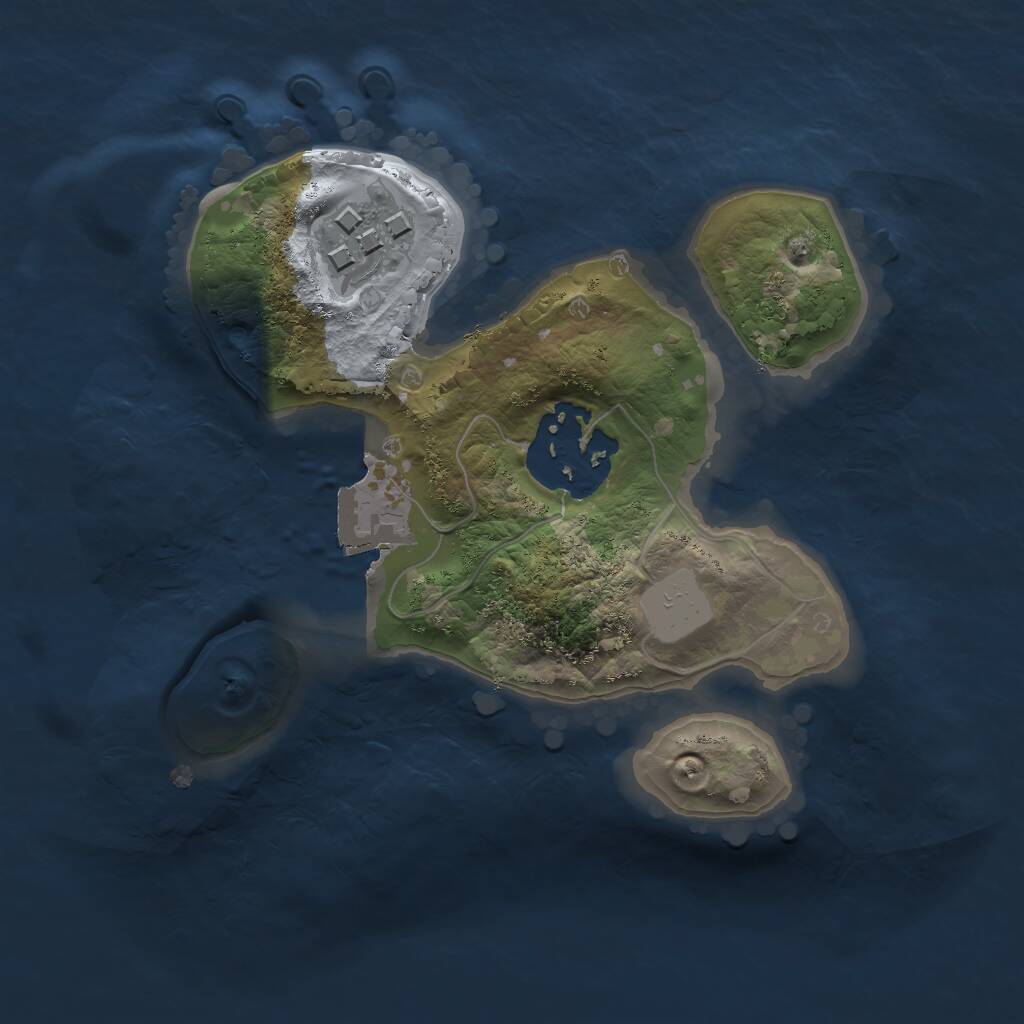 Rust Map: Procedural Map, Size: 1750, Seed: 866580810, 3 Monuments