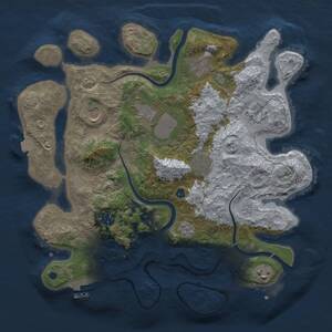 Thumbnail Rust Map: Procedural Map, Size: 3500, Seed: 258722776, 13 Monuments
