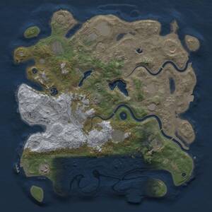 Thumbnail Rust Map: Procedural Map, Size: 4000, Seed: 663452361, 17 Monuments