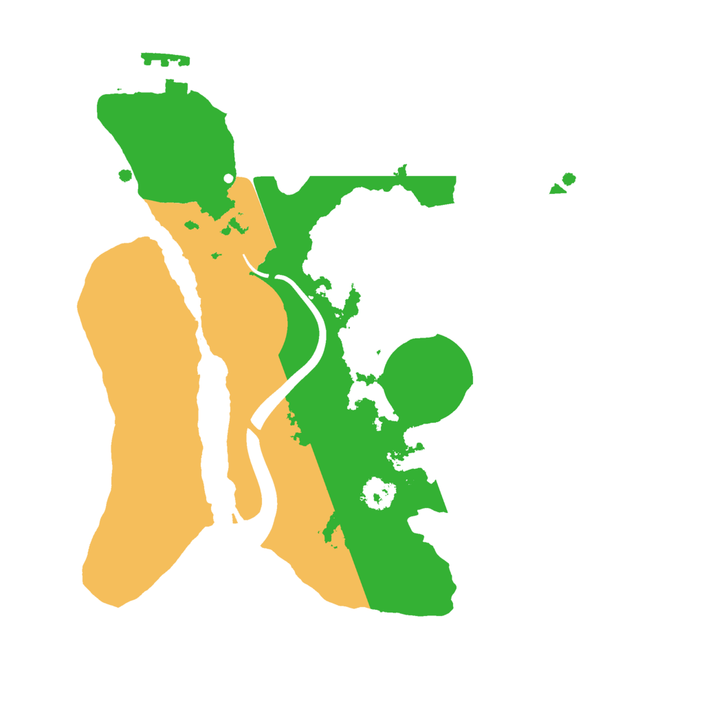 Biome Rust Map: Procedural Map, Size: 2200, Seed: 4545454