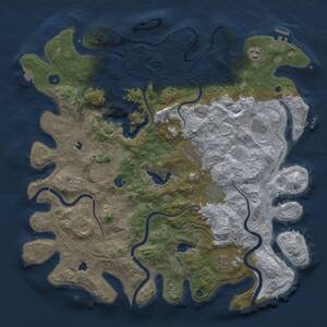 Thumbnail Rust Map: Procedural Map, Size: 4500, Seed: 893718067, 15 Monuments