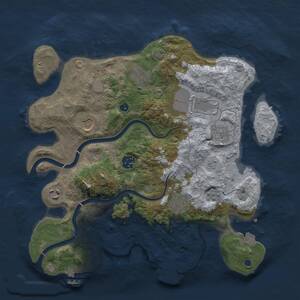 Thumbnail Rust Map: Procedural Map, Size: 3500, Seed: 68170594, 14 Monuments