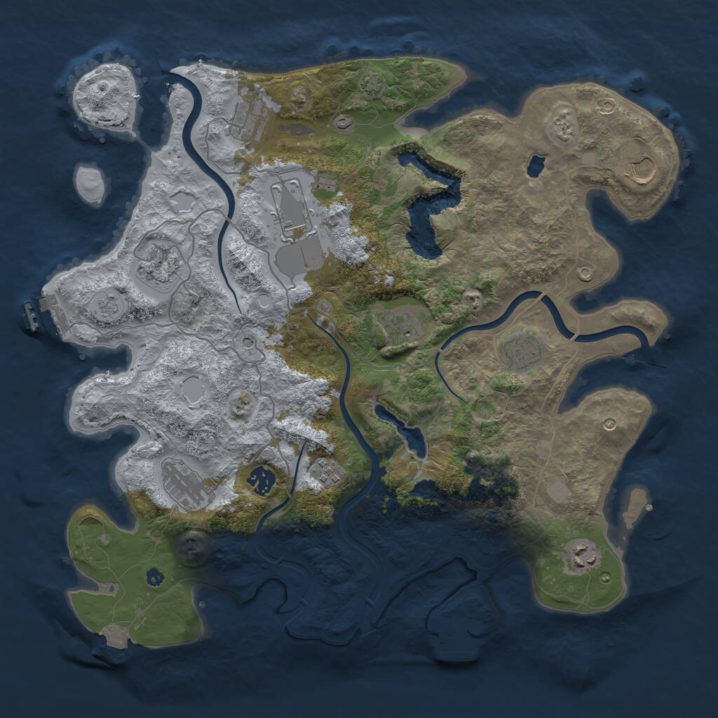Rust Map: Procedural Map, Size: 4000, Seed: 865250904, 16 Monuments