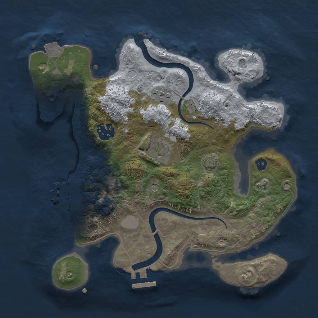 Rust Map: Procedural Map, Size: 2700, Seed: 1765368126, 8 Monuments